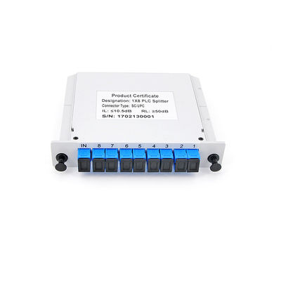 Οπτικός συνδετήρας χαμηλό PDL θραυστών UPC Gpon 1x8 καρτών κασετών