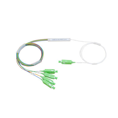 1x4 Apc Gpon θραυστών PLC οπτικών ινών παθητικός συνδετήρας 1.5m δικτύωση FTTH