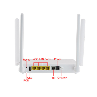 4GE+1POTS+Wifi διπλός δρομολογητής Wifi GPON ONU ζωνών συμβατός με το βάρος ZTE
