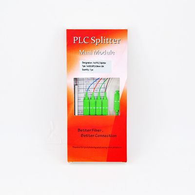 1x4 Apc Gpon θραυστών PLC οπτικών ινών παθητικός συνδετήρας 1.5m δικτύωση FTTH