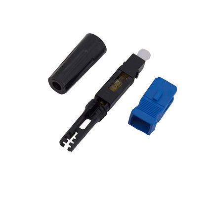 0.25db Sc 5507 συνδετήρων οπτικών καλωδίων μπλε τομέας συνδετήρων Lc γρήγορος - εγκαταστήσιμος